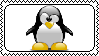 stamp of that one late-2000s glassy-aero-y-looking artwork of Tux, the Linux mascot